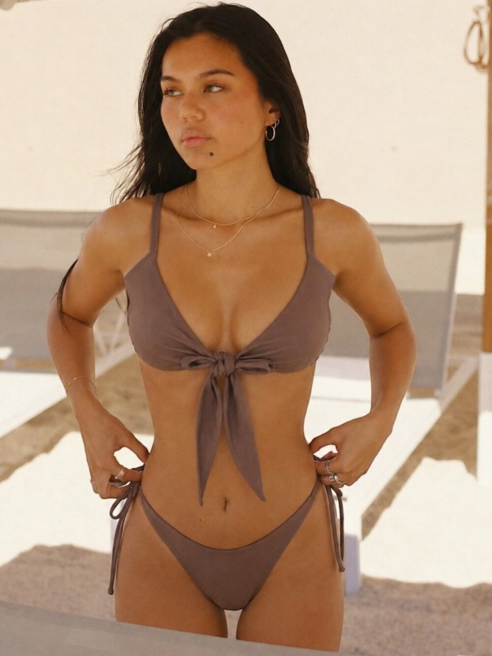 Years of Ours Women's Brown Bikini Top